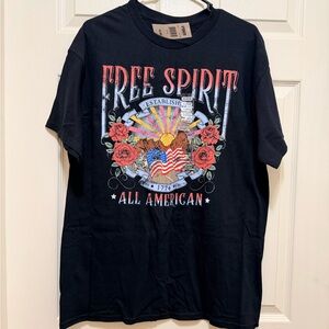 Free Spirit All American Black T-Shirt